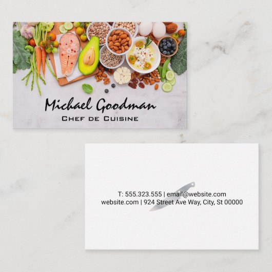 食卓に並べる食材 名刺 (正面/裏面)