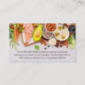 食卓に広がる食べ物 |料理 名刺 (裏面)