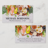 食卓に広がる食べ物 |料理 名刺 (正面/裏面)