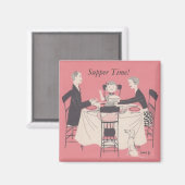 食卓の家族たち夕食の時間！ マグネット (正面/裏面)