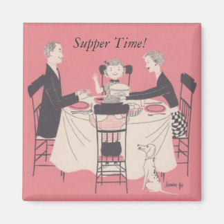 食卓の家族たち夕食の時間！ マグネット