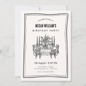 食卓の誕生日 招待状 (正面)