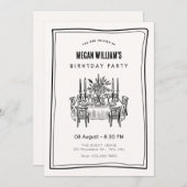 食卓の誕生日 招待状 (正面/裏面)