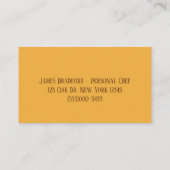 食卓上の野菜パーソナルシェフ 名刺 (裏面)