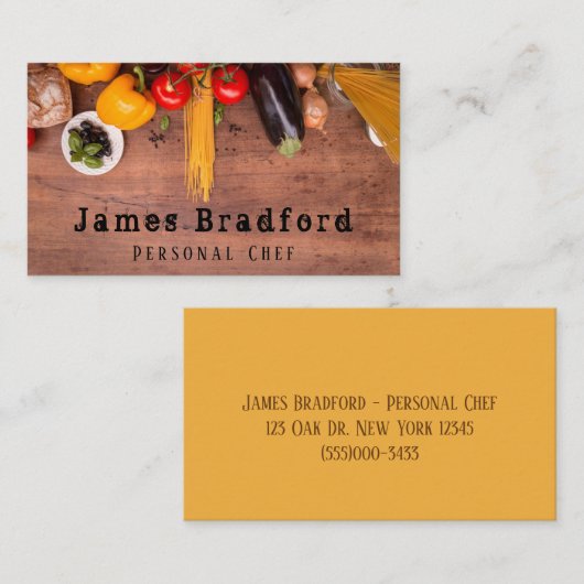 食卓上の野菜パーソナルシェフ 名刺 (正面/裏面)