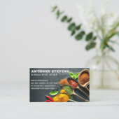 食卓名刺に記載された果実及び野菜 名刺 (スタンド正面)