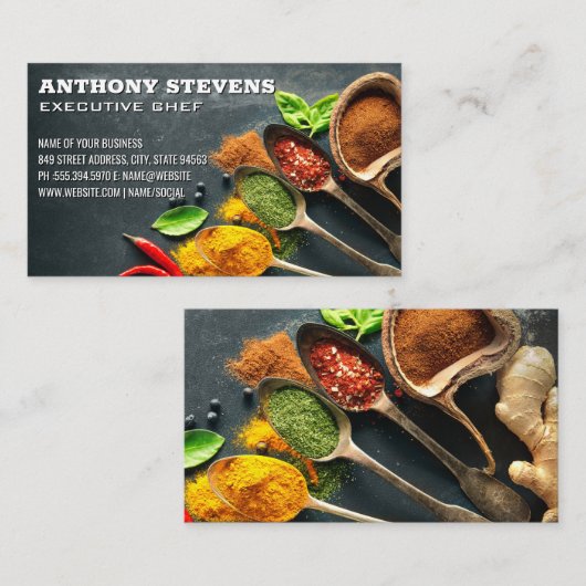 食卓名刺に記載された果実及び野菜 名刺 (正面/裏面)