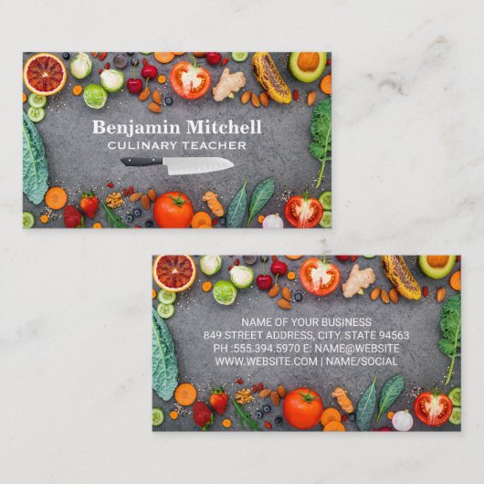 食卓用果物及び野菜 名刺 (正面/裏面)
