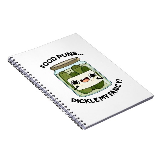 食品のダジャレ ピクルスが私の好みを刺激する 面白い食品のダジャレ ノートブック (右側)