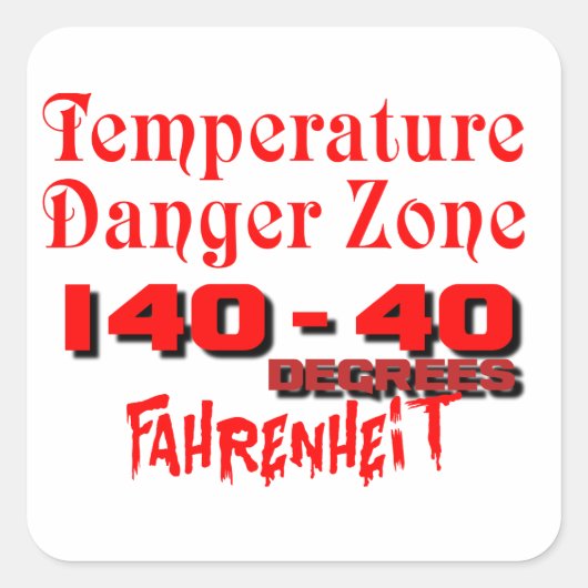 食品の安全性（アラーム） スクエアシール (正面)