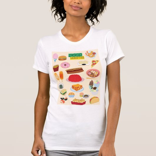 食品の種類 Tシャツ (正面)