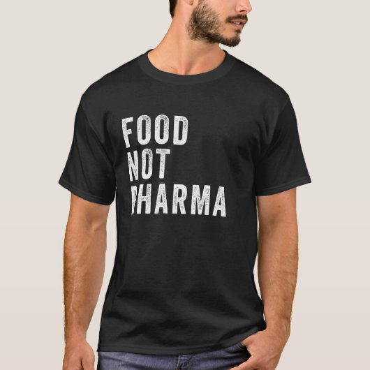 食品は医薬品でない 栄養補助食品 ナチュラル オーガニック ナット Tシャツ (正面)