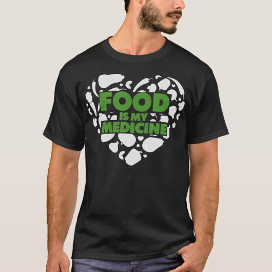 食品は私の薬 栄養士 健康的な食事 健康的な Tシャツ (正面)