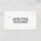 食品アイコン |ベーコンとエッグ 名刺 (裏面)