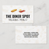 食品アイコン |ベーコンとエッグ 名刺 (正面/裏面)