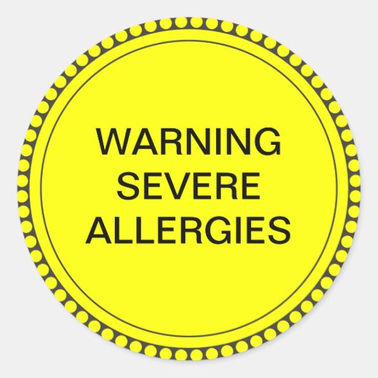 食品アレルギーのシール ラウンドシール (正面)