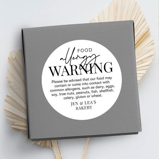 食品アレルギーの最小限ベーカリーの安警告全性 ラウンドシール