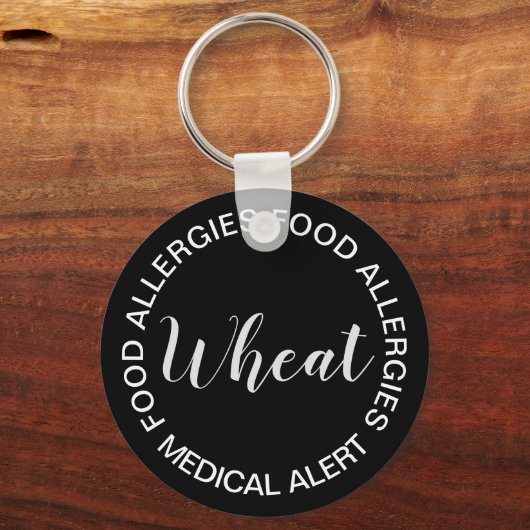 食品アレルギー医療警告キーチェーン キーホルダー (正面)
