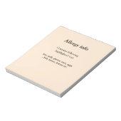 食品アレルギー注意喚起 名前を入力 テキスト フードアイテム 招待状 ノートパッド (回転)