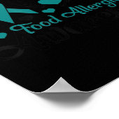 食品アレルギー用のかわいいIティール(緑がかった色)認識度ギフトT-Sh ポスター (角)