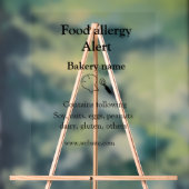 食品アレルギー警告を追加文字食品アイテムinvita アクリルサイン (ニュートラル)
