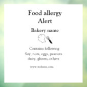 食品アレルギー警告を追加文字食品アイテムinvita ウィンドウサイン (シート3)