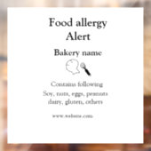食品アレルギー警告を追加文字食品アイテムinvita ウィンドウサイン (シート2)