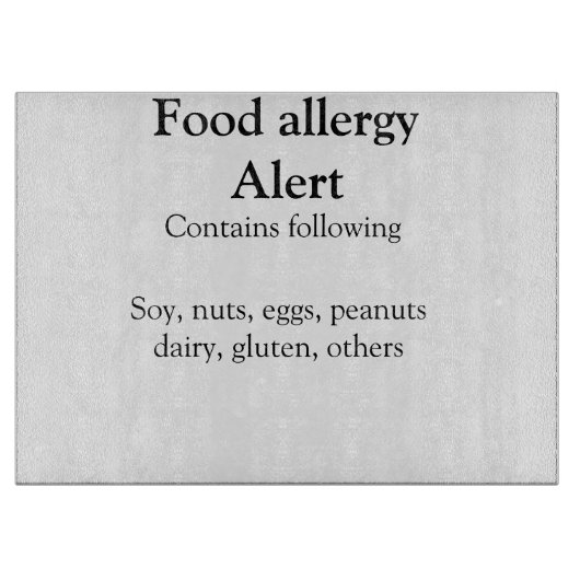 食品アレルギー警告を追加文字食品アイテムinvita カッティングボード (正面)