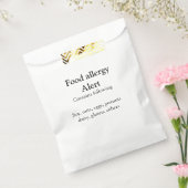 食品アレルギー警告を追加文字食品アイテムinvita フェイバーバッグ (封をした状態)