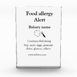 食品アレルギー警告を追加文字食品アイテムinvita フォトブロック