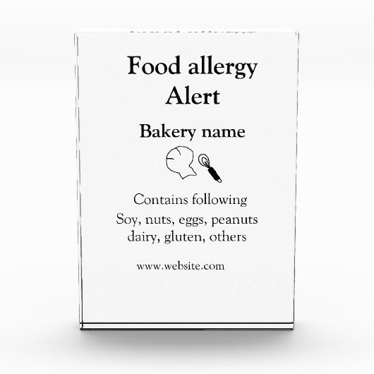 食品アレルギー警告を追加文字食品アイテムinvita フォトブロック (正面)