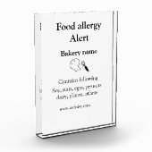 食品アレルギー警告を追加文字食品アイテムinvita フォトブロック (左)