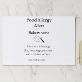 食品アレルギー警告を追加文字食品アイテムinvita ペーパーパッド (インサイチュ)