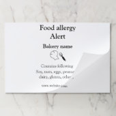 食品アレルギー警告を追加文字食品アイテムinvita ペーパーパッド (折り畳み)