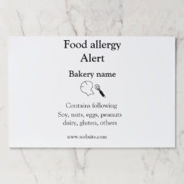 食品アレルギー警告を追加文字食品アイテムinvita ペーパーパッド