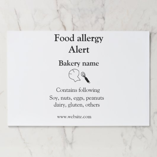 食品アレルギー警告を追加文字食品アイテムinvita ペーパーパッド (正面)