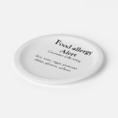 食品アレルギー警告を追加文字食品アイテムinvita ペーパープレート (アングル)