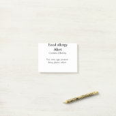 食品アレルギー警告を追加文字食品アイテムinvita ポストイット (デスク上)