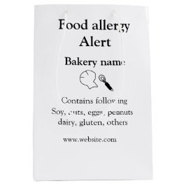 食品アレルギー警告を追加文字食品アイテムinvita ミディアムペーパーバッグ