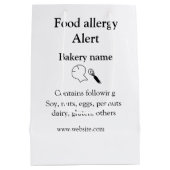 食品アレルギー警告を追加文字食品アイテムinvita ミディアムペーパーバッグ (裏面)