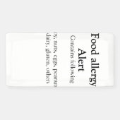 食品アレルギー警告を追加文字食品アイテムinvita 横断幕 (横)