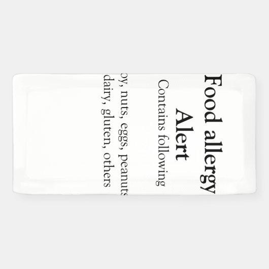 食品アレルギー警告を追加文字食品アイテムinvita 横断幕 (横)