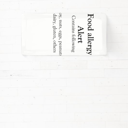 食品アレルギー警告を追加文字食品アイテムinvita 横断幕 (インサイチュ)