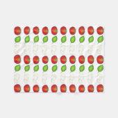 食品イタリアン成分モッツァレラトマトバジル フリースブランケット (正面(横))