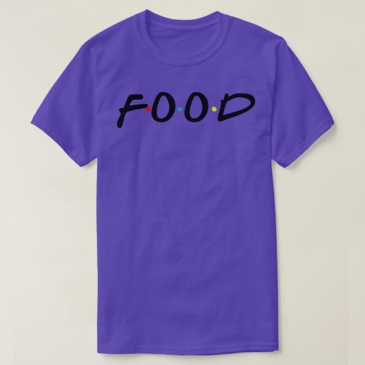 食品クールタイポグラフィ Tシャツ (デザイン正面)