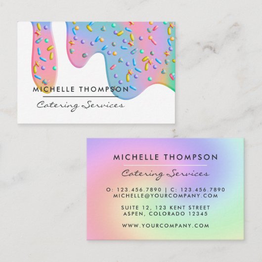 食品ケータリングサービス 名刺 (正面/裏面)