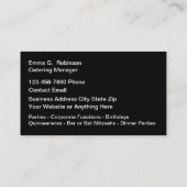 食品ケータリングテーマ名刺 名刺 (裏面)