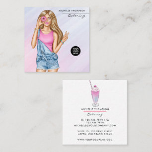 食品ケータリング名刺 スクエア名刺