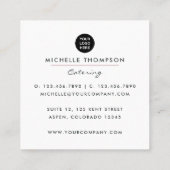 食品ケータリング名刺 スクエア名刺 (裏面)