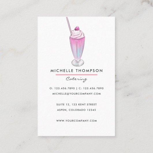 食品ケータリング名刺 名刺 (裏面)